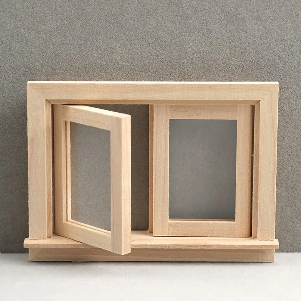 Casa de muñecas en miniatura: marco de madera con cristal decorativo - imagen 3
