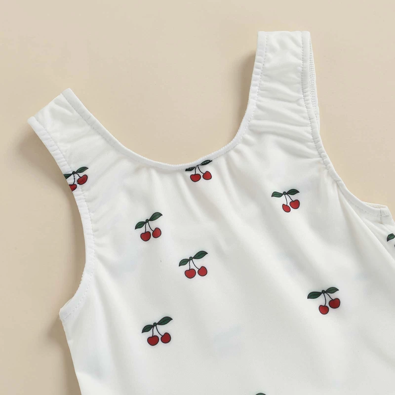 Tregren bañador infantil con estampado de sol y cerezas para niña - imagen 2
