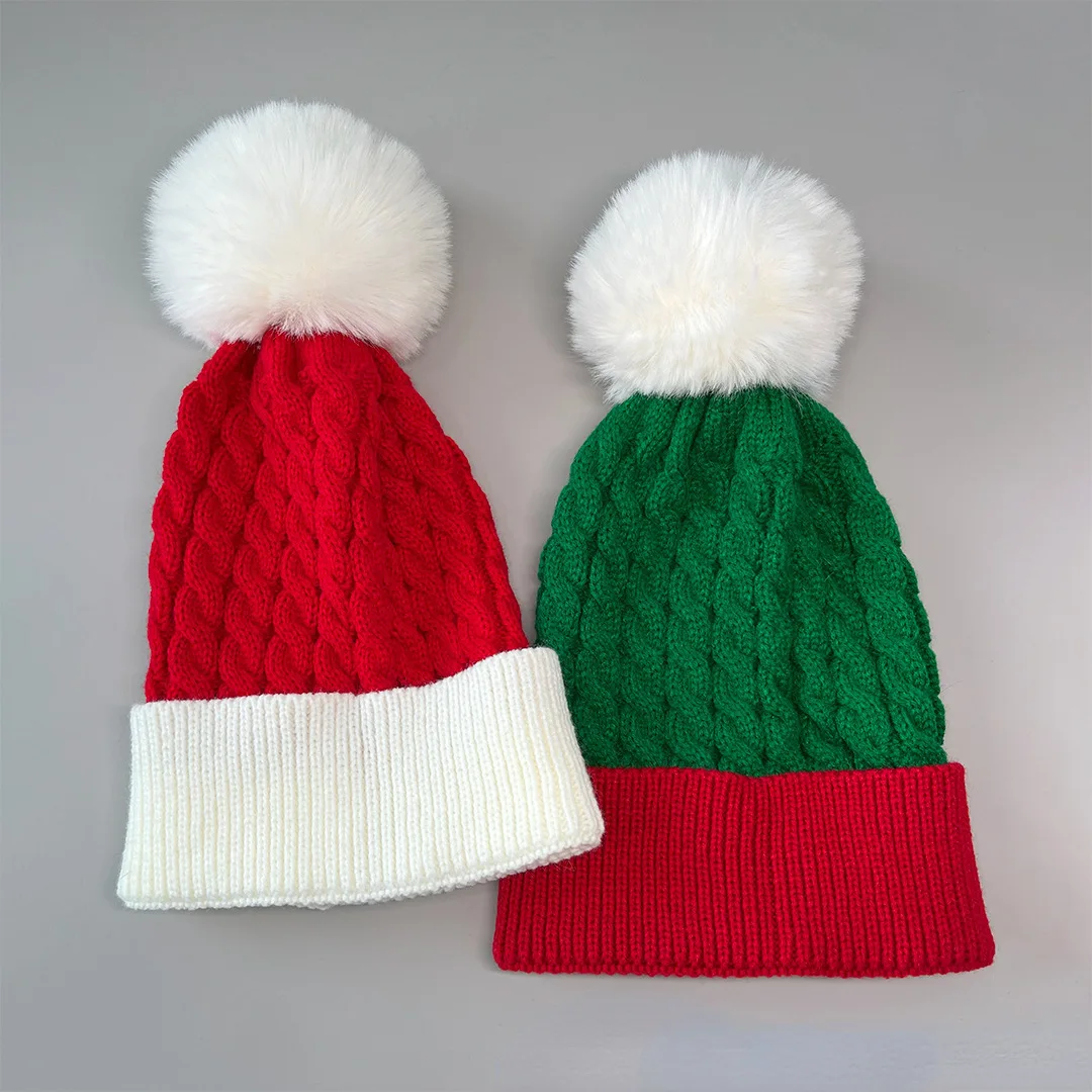 Gorro de invierno infantil de punto suave con pompón - imagen 3