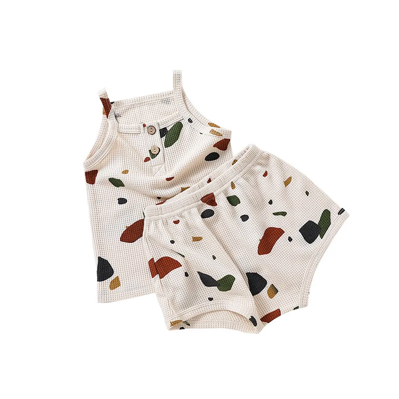 Conjunto verano Milangel para bebé – Camisola de gofres con shorts - imagen 4