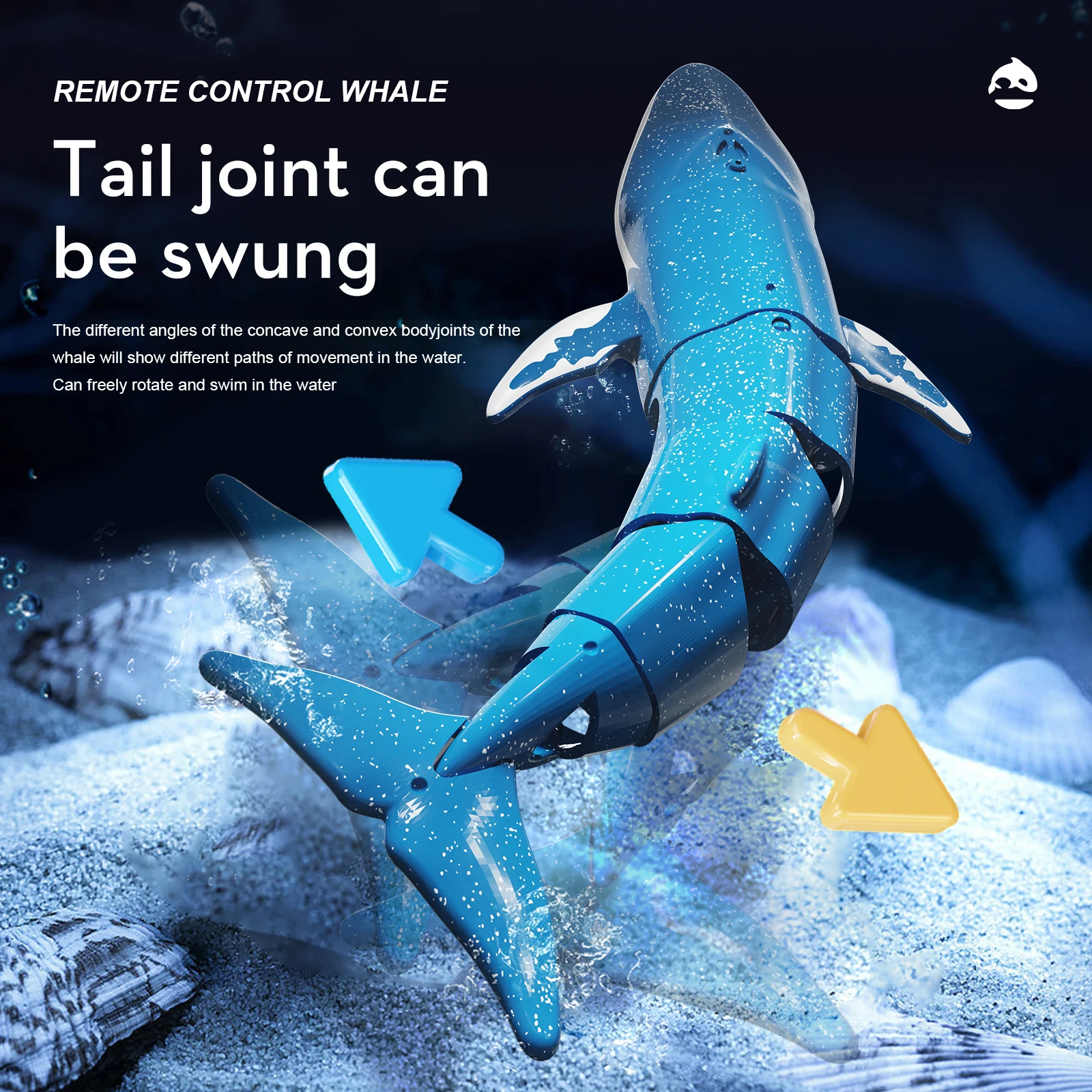 Submarino RC subacuático con ballenas y control remoto para niños - imagen 4
