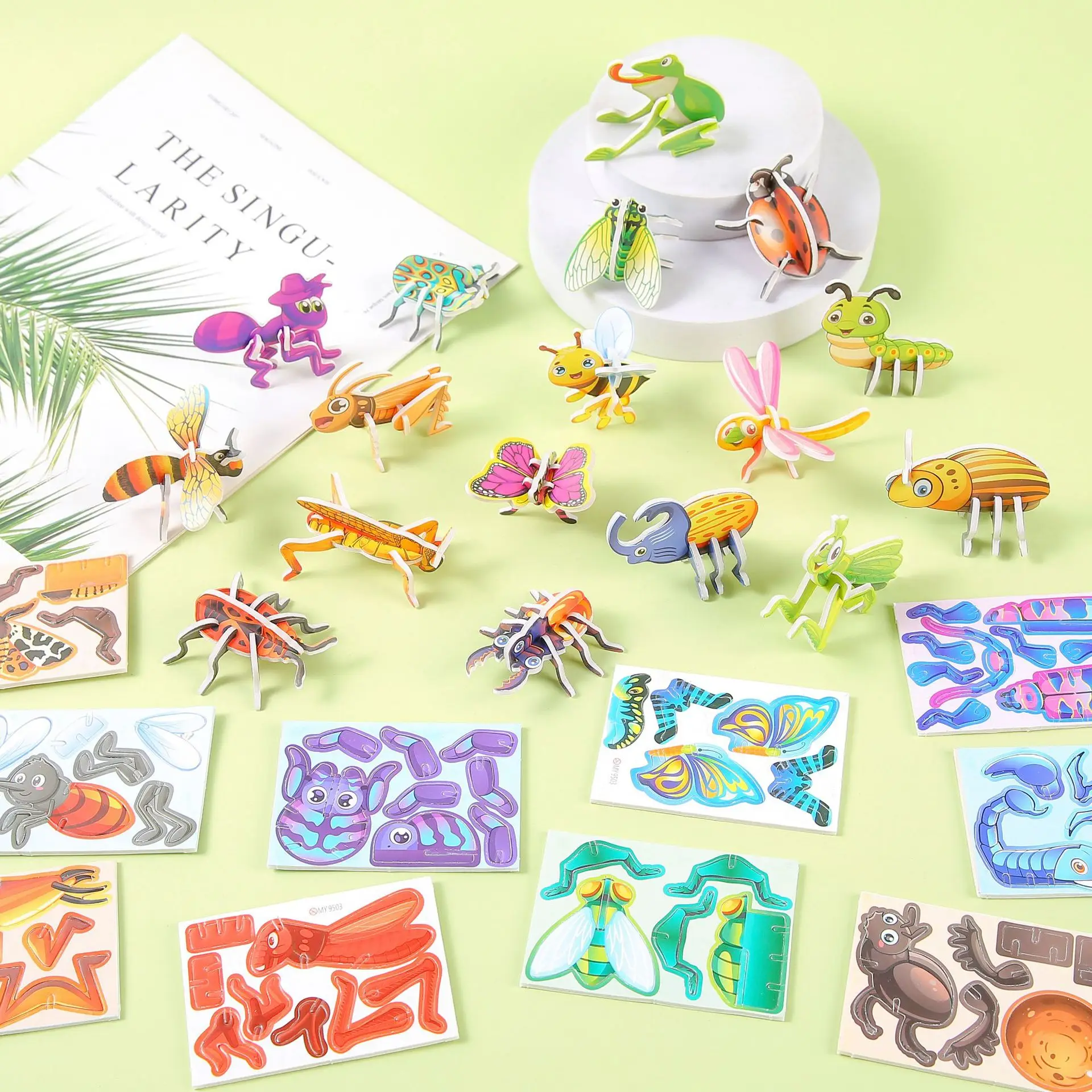 Mini rompecabezas de papel con dinosaurios para fiesta infantil - imagen 5