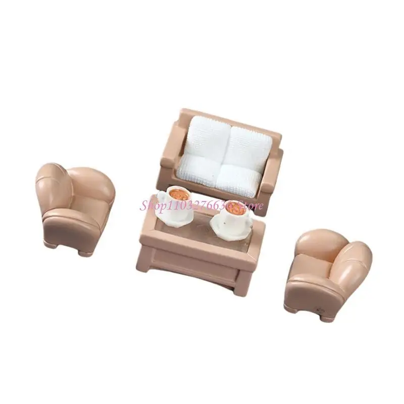 Conjunto de mobiliario en miniatura para casas de muñecas