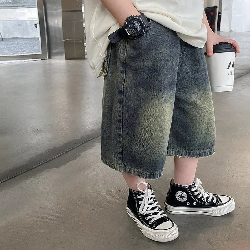 Pantalones cortos verano en mezclilla para niños y niñas - imagen 3