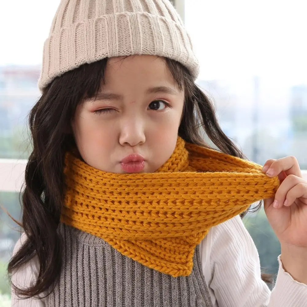 Bufanda cálida de punto para niños y bebés, calentador de cuello - imagen 4