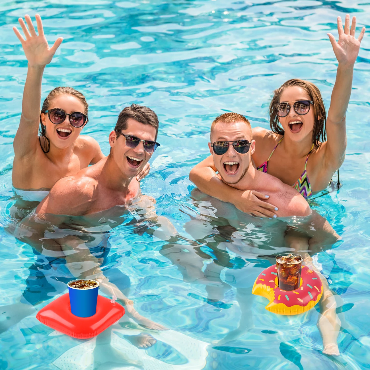 Posavasos inflables flotantes para piscina de verano - imagen 2