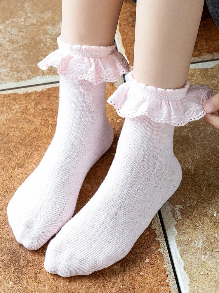 Calcetines volantes de algodón para niña – Cómodos para verano - imagen 4