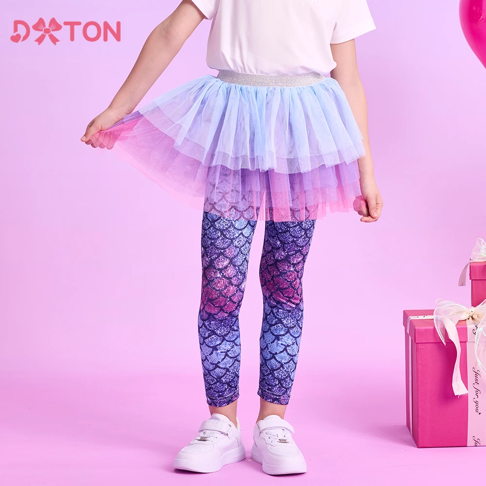 DXTON Disfraz de baile para niñas con pantalón falda tul - imagen 4