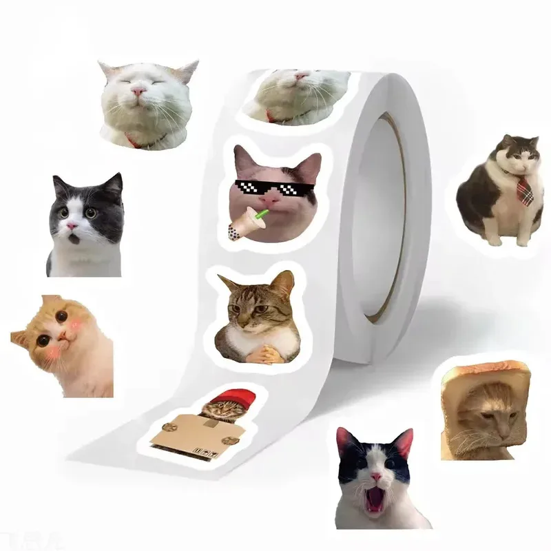 Pegatinas impermeables de gatos divertidos para móvil y portátil - imagen 3