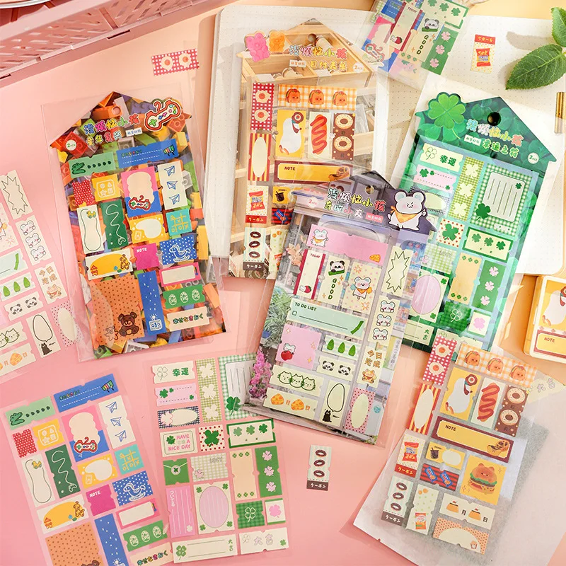 Pegatinas transparentes vintage con dibujos animados para manualidades - imagen 2