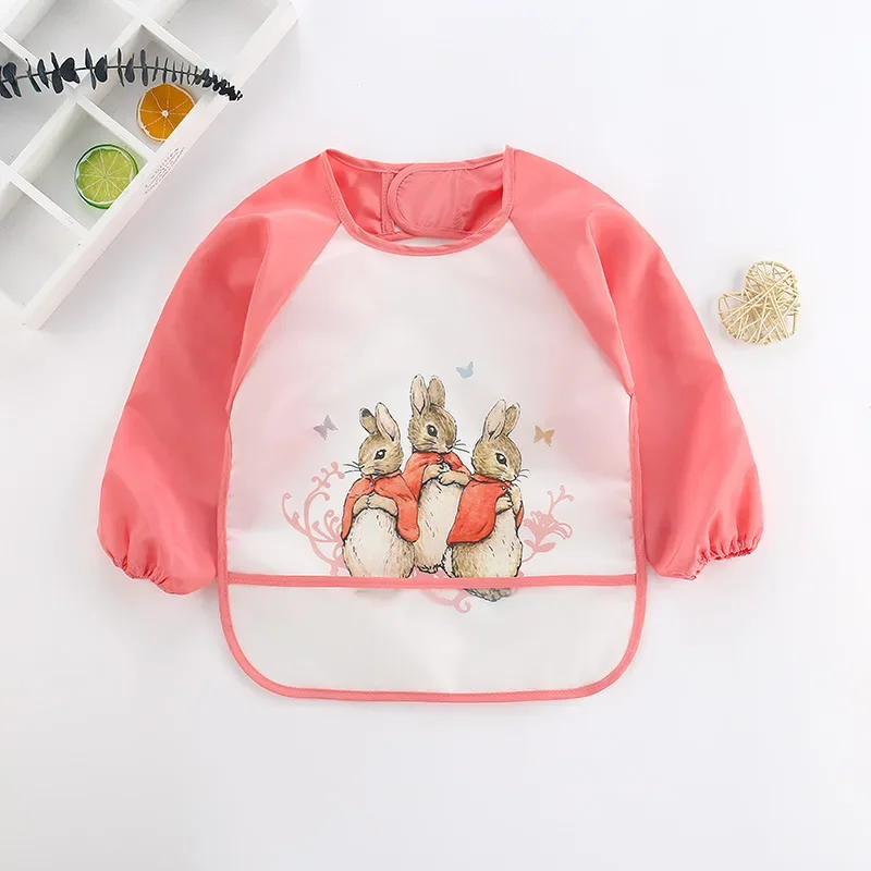 Baberos impermeables manga larga para bebé – Estampado infantil - imagen 2