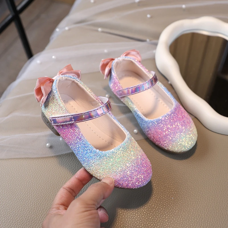 Zapatos de niña cuero estilo princesa con brillo elegante - imagen 5