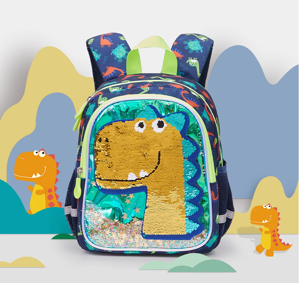 Detalle de la bolsa/moc hila para niños con diseño llamativo