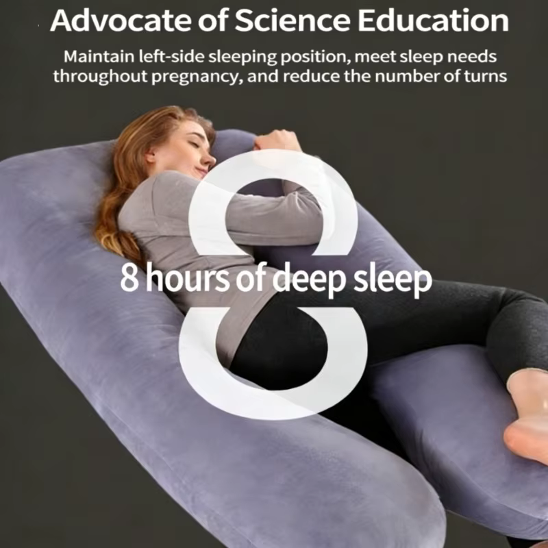 Almohada de maternidad U en algodón para dormir de lado - imagen 5