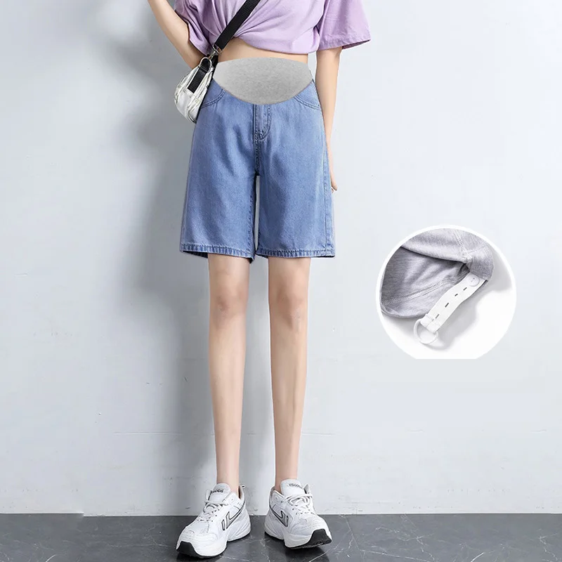 Pantalones vaqueros maternidad cintura alta con soporte abdominal