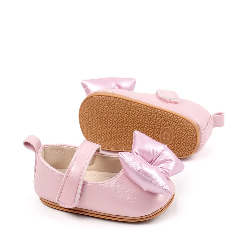 Zapatos de princesa para niña con lazo, primeros pasos, cuero PU - imagen 5