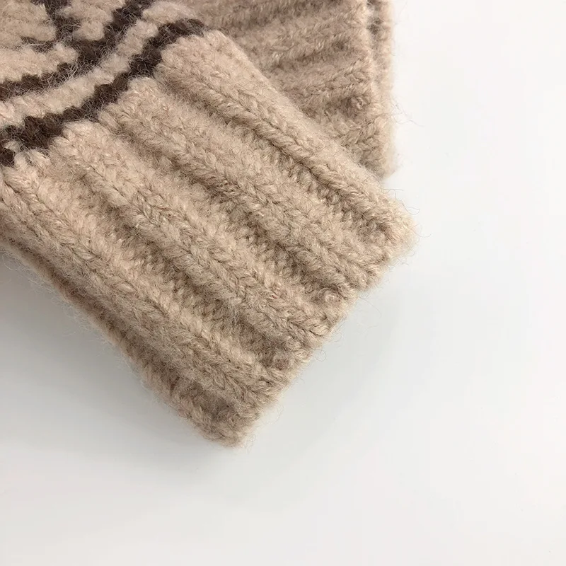 Milangel jersey a rayas para niña, suave al tacto y cálido de invierno - imagen 4
