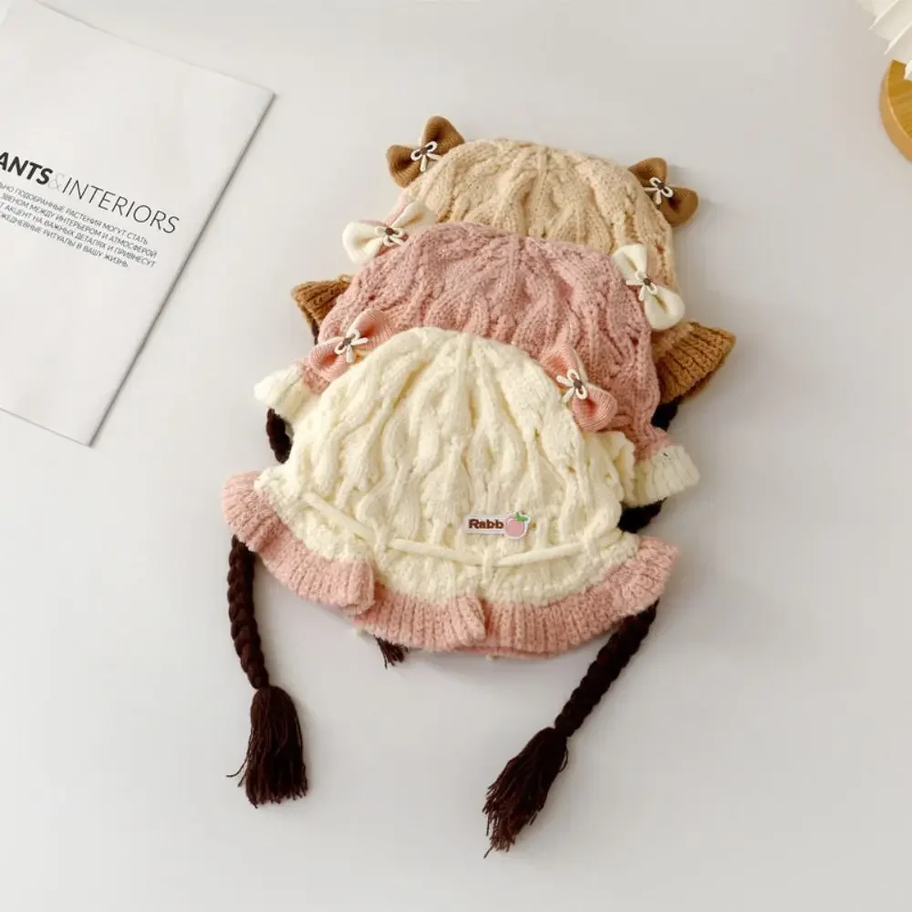 Gorro de punto para bebé cálido con dibujos animados otoño invierno - imagen 4