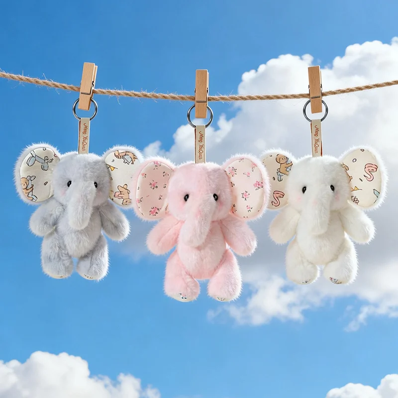 Elefante de peluche articulado suave para decoración y regalo - imagen 2