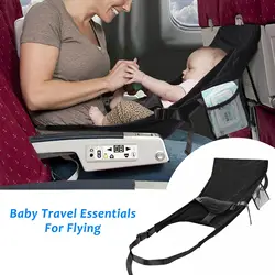 Extensor de asiento avión para niños con cama franela y reposapiés