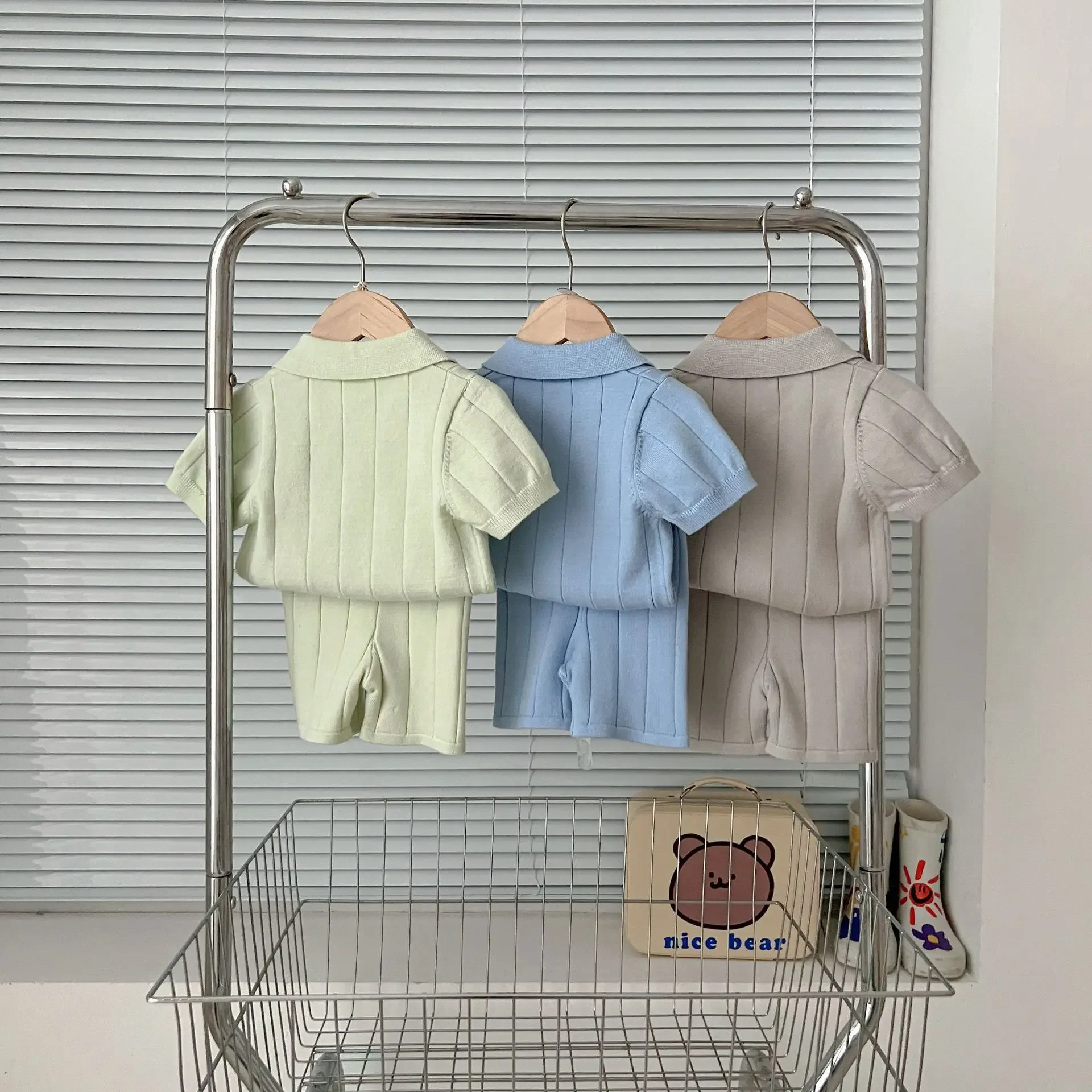 INS jersey de punto tipo polo de manga corta para niños - imagen 4