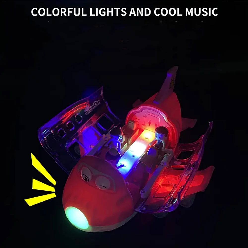 Avión de juguete giratorio eléctrico con luces y música para niños - imagen 4