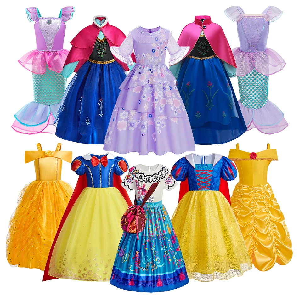 Vestido de princesa con encaje para niñas, disfraz de fiesta - imagen 4