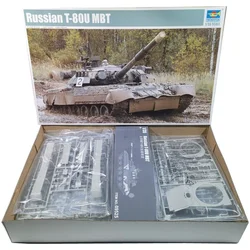 Maqueta de tanque T-80U plástico TRUMPETER, MBT ruso