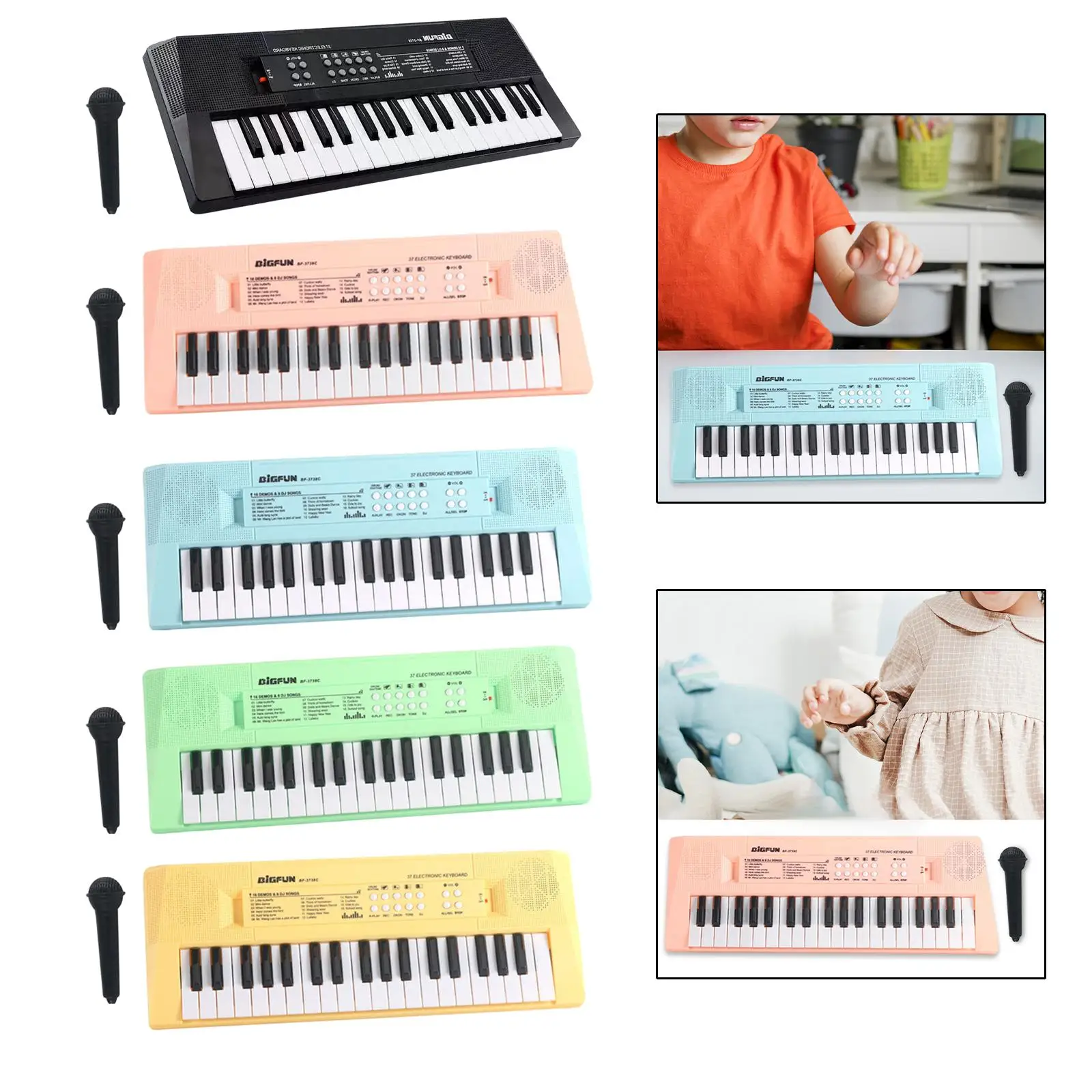 Teclado de piano infantil con altavoz integrado educativo - imagen 5