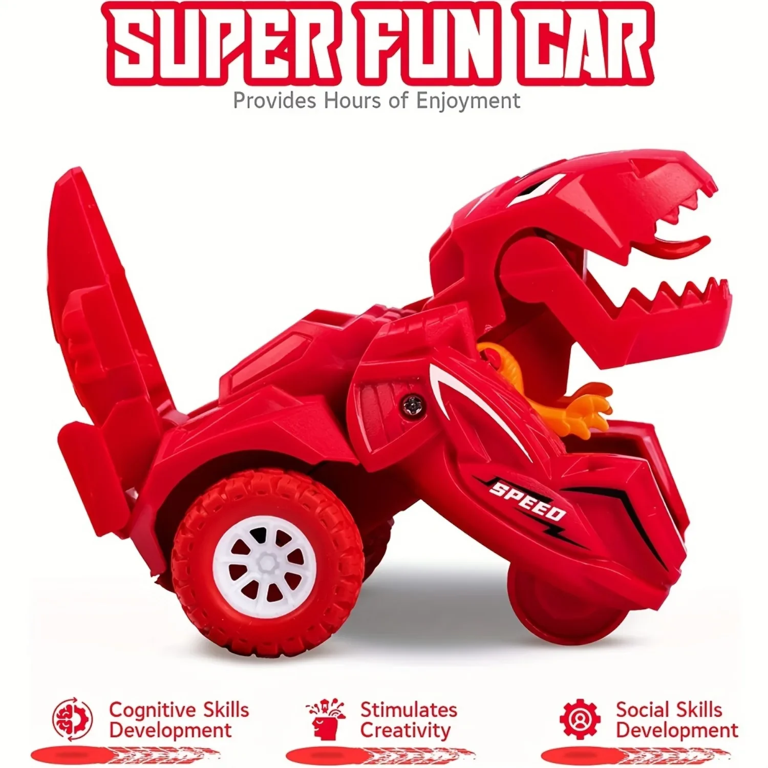 Camión monstruo transformable dinosaurio para niños – juguete - imagen 4