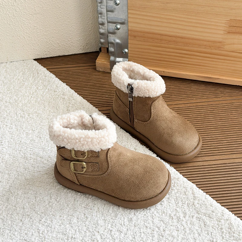 Botas de nieve de felpa antideslizantes para bebés y niños - imagen 2