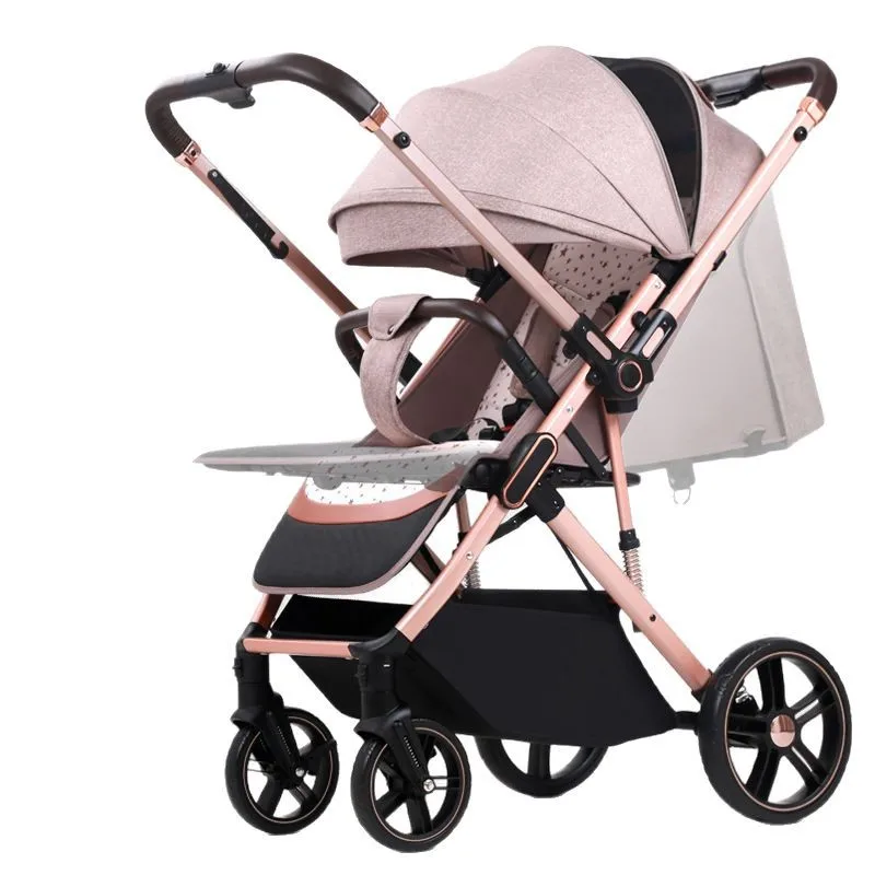 Carrito de bebé plegable bidireccional y compacto para viajar - imagen 2