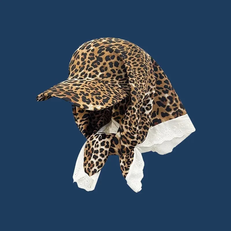 Pañuelo gorra con visera a cuadros campestre, protección solar verano - imagen 2