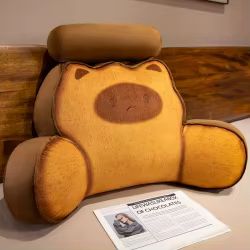 Almohada triangular suave de respaldo con animal de dibujos animados