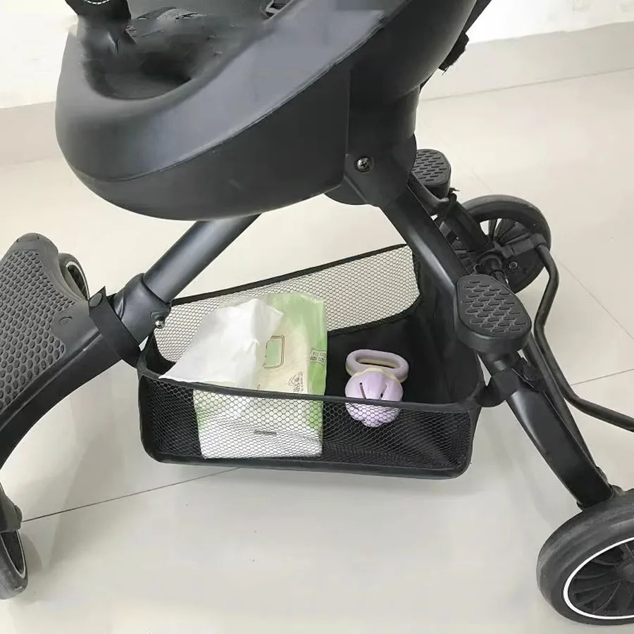 Organizador de cochecito con cesta de malla y superficie rígida - imagen 2