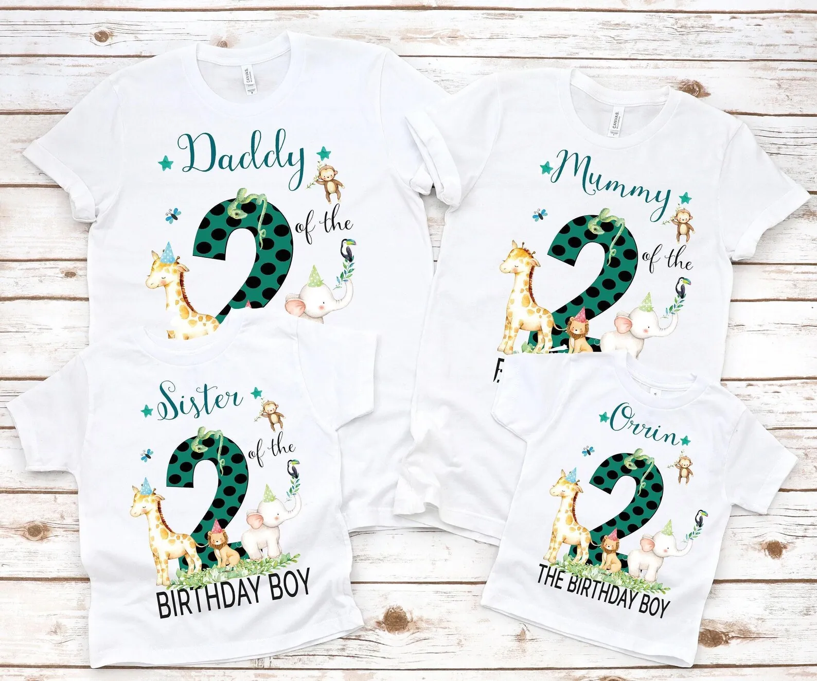 Camiseta personalizada con nombre para el segundo cumpleaños infantil - imagen 4