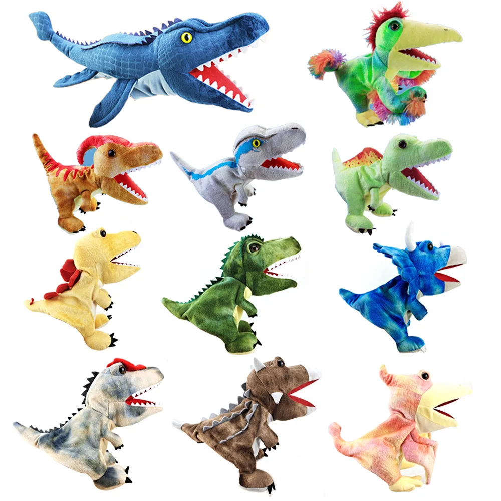 Marioneta de mano dinosaurio de peluche infantil - imagen 5
