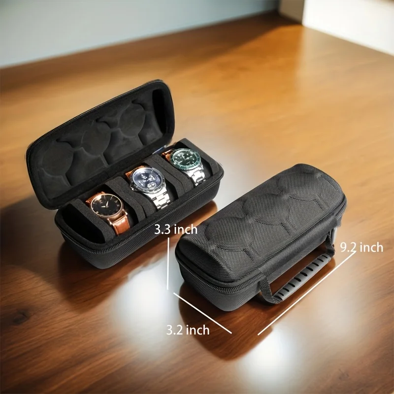 Caja rígida para reloj de viaje con asa y almohadilla de espuma - imagen 3