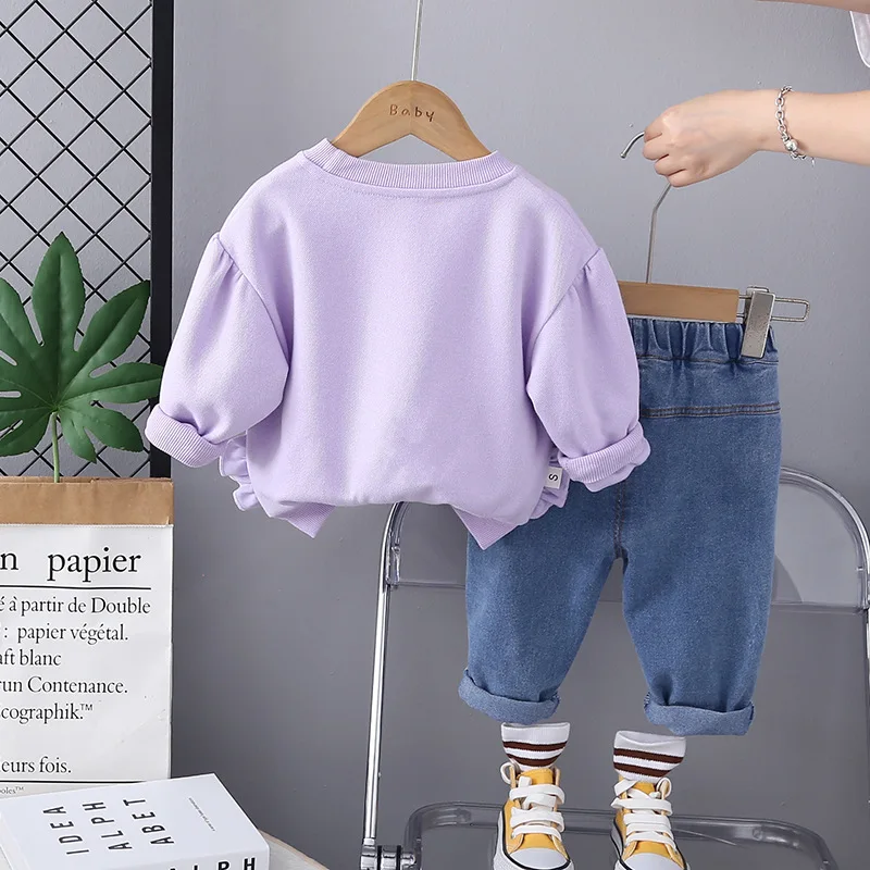Conjunto infantil para bebé niña – Jersey y pants de algodón - imagen 5