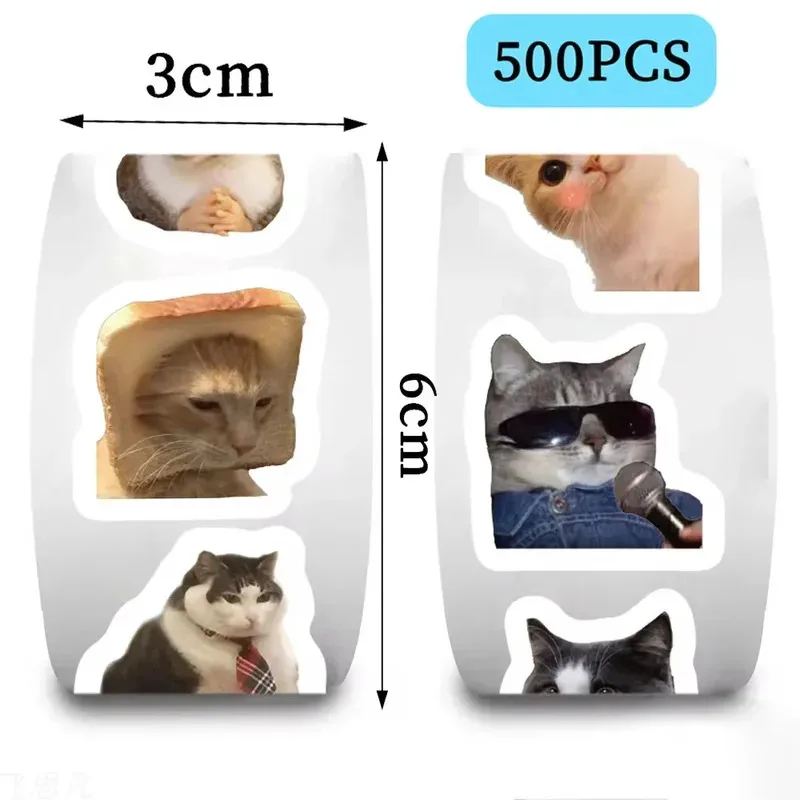 Pegatinas impermeables de gatos divertidos para móvil y portátil - imagen 5