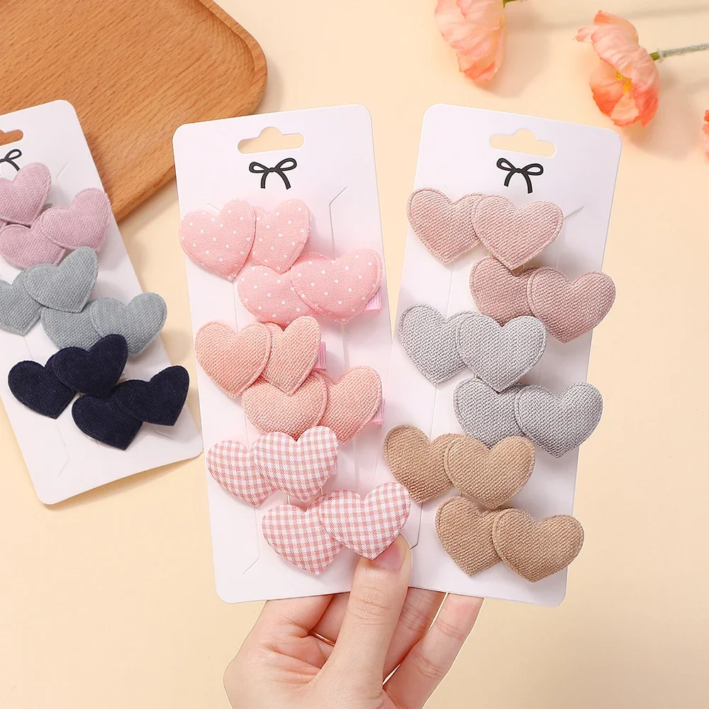 Pinzas para el pelo infantiles con corazones – clips mini - imagen 4