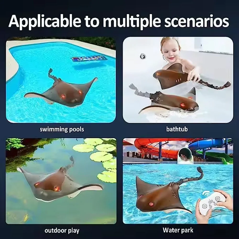 Pez Demonio teledirigido para piscina y baño, juguete RC - imagen 5