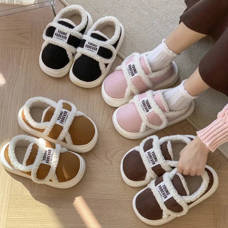 Pantuflas de felpa algodón suaves para niña – Zapatillas de casa invierno - imagen 5
