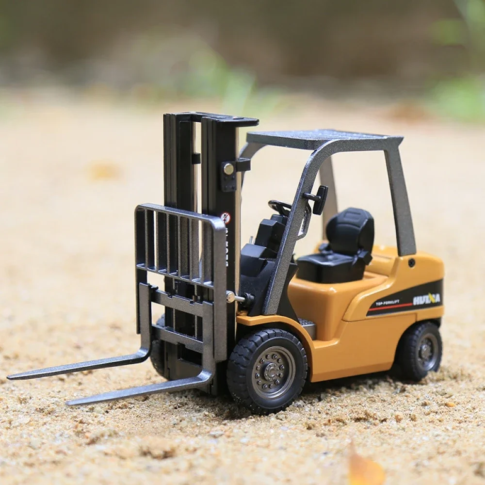 HUINA bulldozer de juguete de metal con cargador Navvy para niños - imagen 4