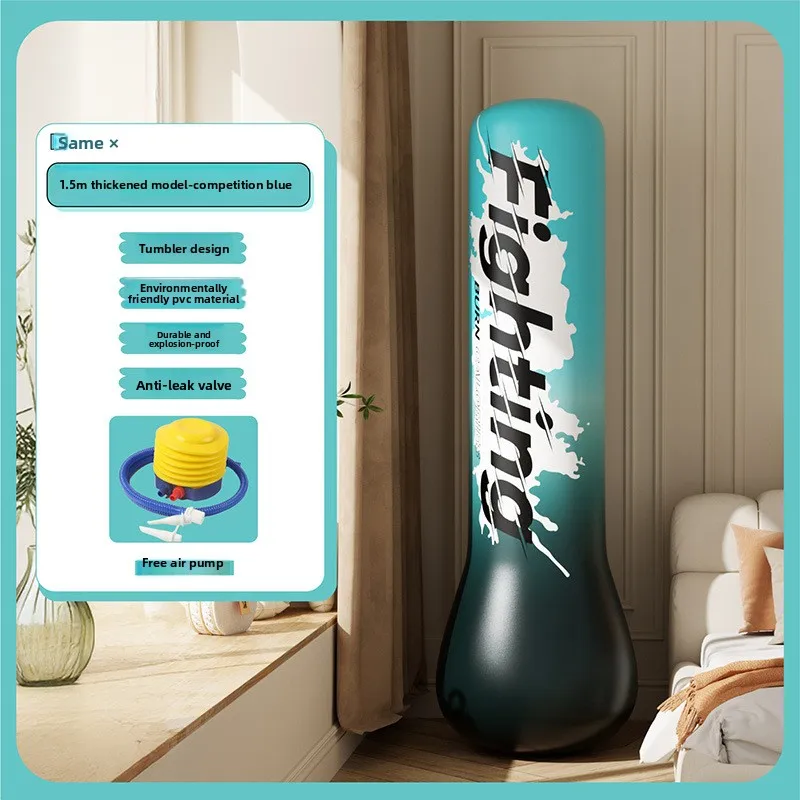 Columna de boxeo inflable infantil con base de PVC para casa - imagen 3