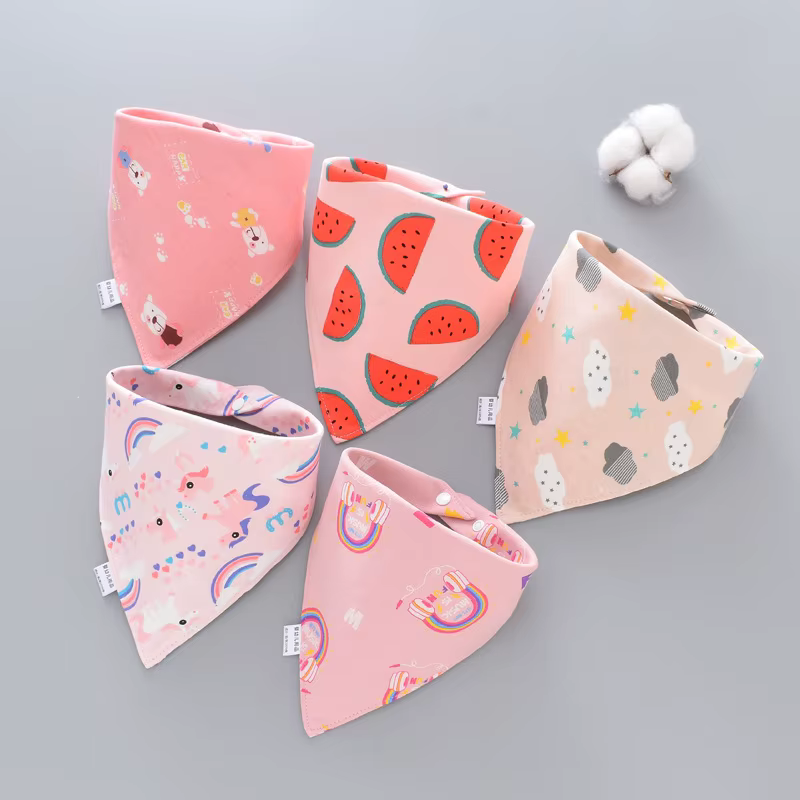 Baberos bandana impermeables de algodón para bebé, toalla saliva - imagen 3