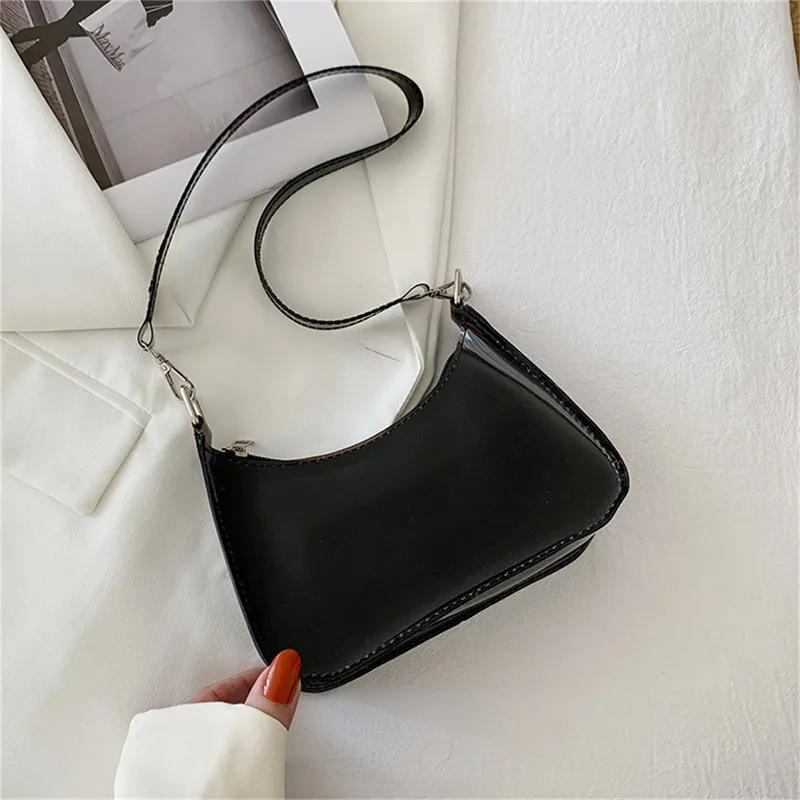 Bolso bandolera transparente de PVC estilo vintage para diario - imagen 4