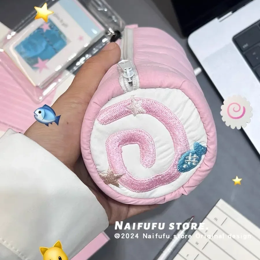 Estuche escolar infantil rosa Kawaii con capacidad para lápices - imagen 4