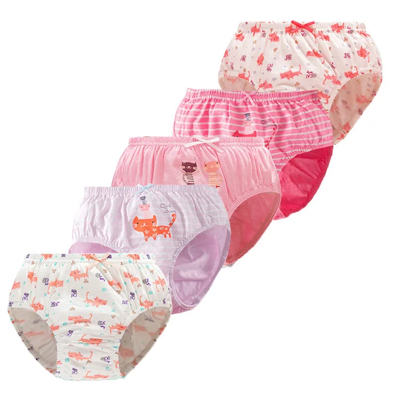 Braguitas de algodón con estampado de gatito para niñas - imagen 5