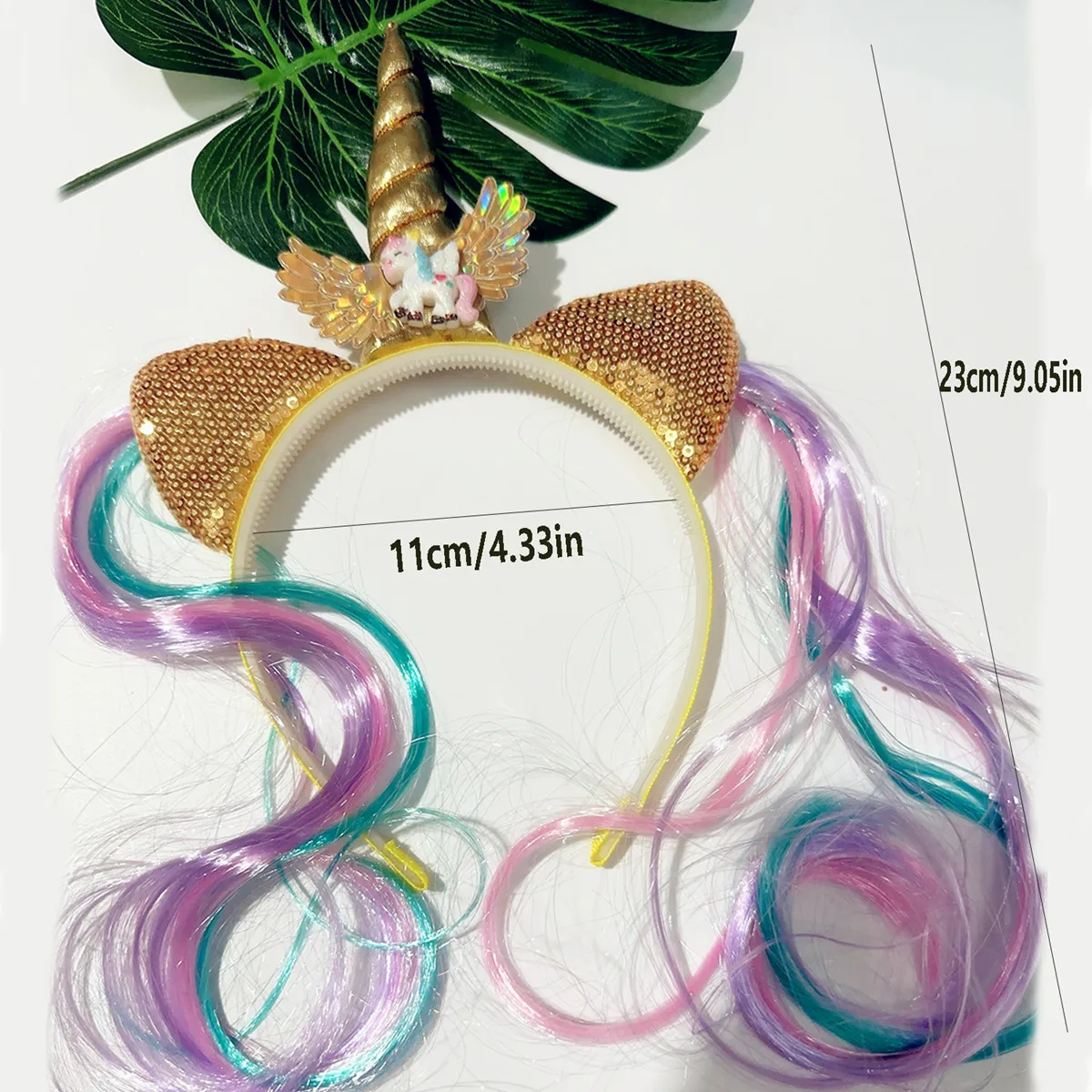 Diadema de unicornio para cumpleaños de niña – Accesorio cabello bebé - imagen 5
